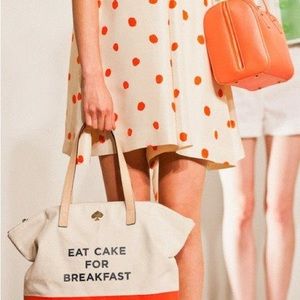 Kate Spade Eat cake for Breakfast tote